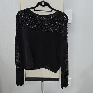 Forever 21 Black Open-Knit Women's Sweater